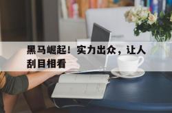 开云体育中国官网-黑马崛起！实力出众，让人刮目相看